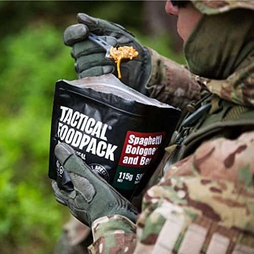 ration de survie longue durée "pack survie végétarien : 21 repas lyophilisés + sac chauffant, tactical foodpack weekpack juliett"