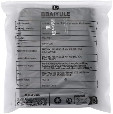 sac dʼhydratation avec filtre "poche à eau 2l/3l bbaiyule® sans bpa, sac d'hydratation performant pour running, 2 ouvertures, option sac isolant"