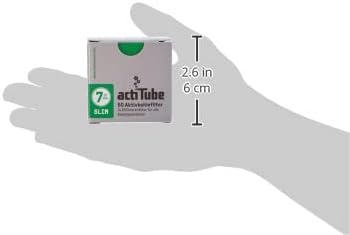 filtre à charbon actif "100 filtres à charbon actif fins actitube pack de 2 unités, argent"