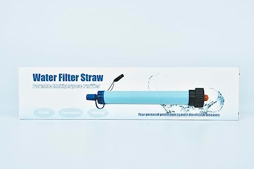 paille filtre eau de survie "filtre eau defe 2000l: ultra efficace contre 99,9% des bactéries pour randonnée & camping"