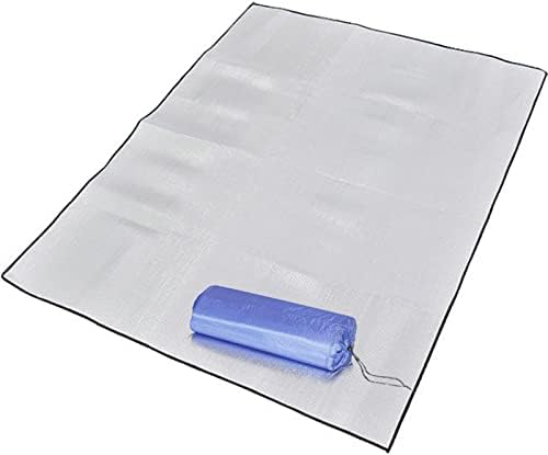 matelas de sol isolant "tapis de camping pliable 200*150cm isolation aluminium & mousse pour randonnée et pique nique argent blueseabuy"