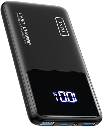 batterie de secours robuste "iniu power bank 22.5w 10500mah charge rapide compatible iphone 15 14 13 12, samsung, ipad pro"