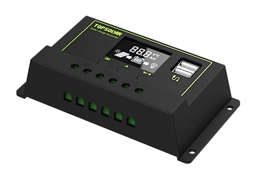 système dʼalimentation solaire portable "kit solaire 20w 12v monocristallin pour bateau/rv module photovoltaïque + chargeur batterie 10a"