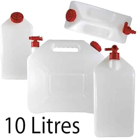 bidon avec filtre intégré "jerrican alimentaire cao 10l blanc avec robinet unisexe"
