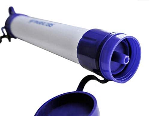 filtre à charbon portable pour eau "paille filtrante d'eau portable 0,01 micron purification microbiologique, idéale pour camping & randonnée (charbon actif)"
