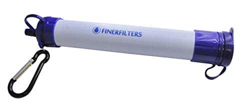 filtre à charbon portable pour eau "paille filtrante d'eau portable 0,01 micron purification microbiologique, idéale pour camping & randonnée (charbon actif)"