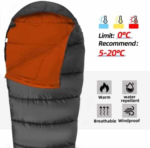 sac de couchage pour conditions extrêmes "sac de couchage 4 saisons 0 20℃, ultra compact et polyvalent"