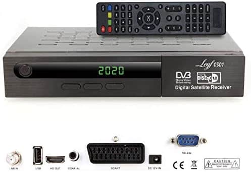 Émetteur récepteur satellite "récepteur satellite hd leyf préprogrammé + câble hdmi: enregistrement numérique, 2 usb, full hd 1080p"