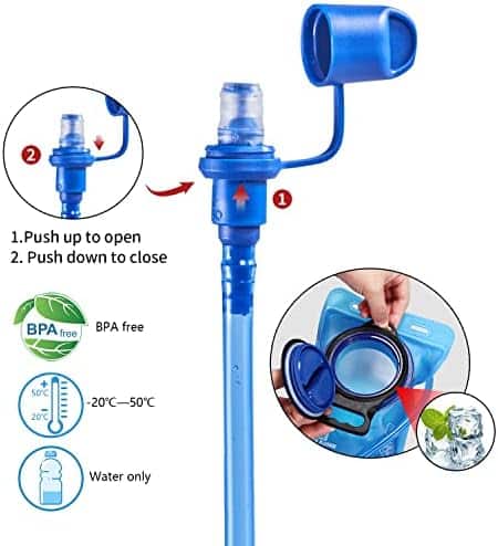 sac dʼhydratation avec filtre "sac hydratation 2l bbaiyule compact et performant pour course, vélo et randonnée unisexe"