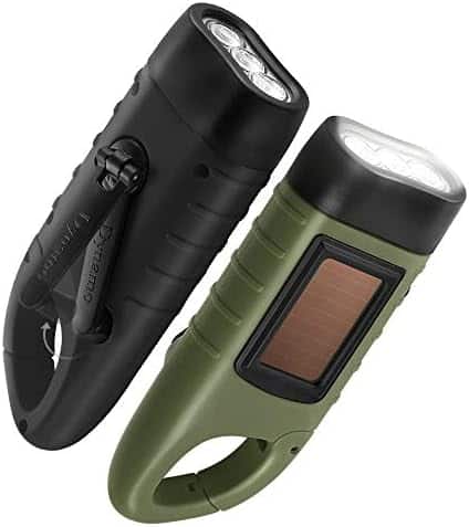 Éclairage de survie led "lampes de poche led rechargeables solaire geeric (lot de 2) torches dynamo survie pour sports de plein air"