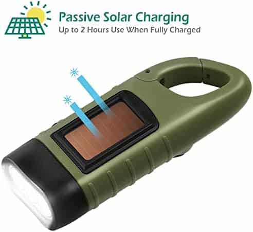 Éclairage de survie led "lampes de poche led rechargeables solaire geeric (lot de 2) torches dynamo survie pour sports de plein air"