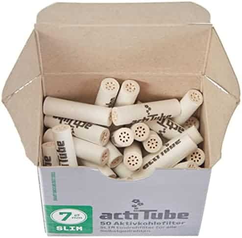 filtre à charbon actif "100 filtres à charbon actif fins actitube pack de 2 unités, argent"