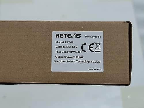 talkie walkie étanche "talkie walkie pro rechargeable retevis rt649 pmr446 Étanche ip65 avec micro usb idéal pour camping et randonnées (2 pcs)"