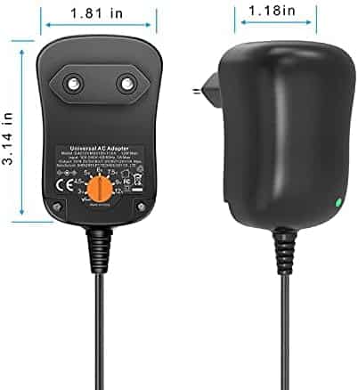 chargeur universel pour appareils de survie "adaptateur polyvalent ac 12w ultra puissant pour Électroniques et téléphones portables compatible ordinateur, tv, audio, led et cctv"