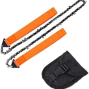 tronçonneuse de poche de survie "scie à chaîne portative ledeak outil d'urgence indispensable pour camping, chasse et randonnée avec pochette"