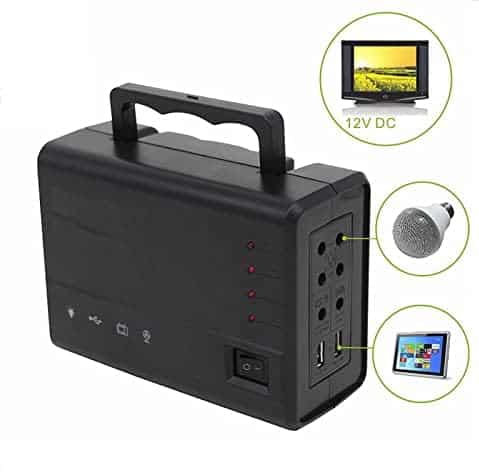 kit dʼéclairage solaire de camp "kit solaire 10w : Éclairage led 4x & panneau 18v parfait pour cuisine intérieure/extérieure"