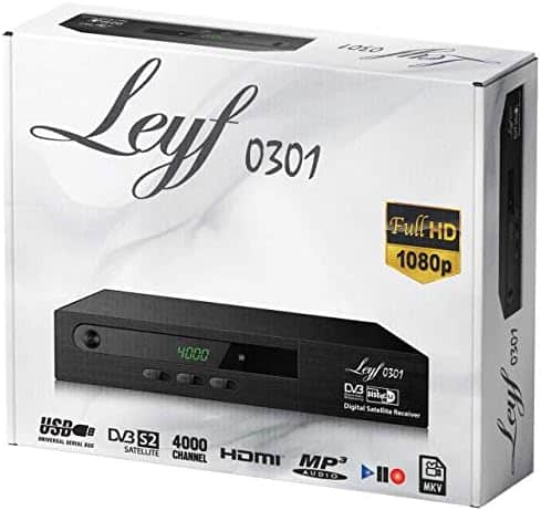 Émetteur récepteur satellite "récepteur satellite hd leyf préprogrammé + câble hdmi: enregistrement numérique, 2 usb, full hd 1080p"