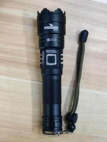 lampe torche tactique de survie "lampe torche shadowhawk led ultra puissante 30000 lumens rechargeable, Étanche, tactique pour camping et urgence"