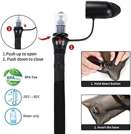 sac dʼhydratation avec filtre "poche à eau 2l/3l bbaiyule® sans bpa, sac d'hydratation performant pour running, 2 ouvertures, option sac isolant"