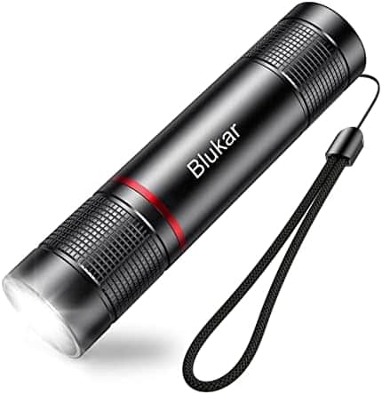 Éclairage de survie led "lampe torche led ultra puissante, rechargeable, zoomable blukar militaire en aluminium pour enfant, camping, randonnée & urgence"