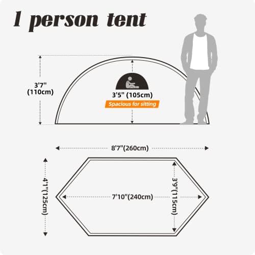 tente dʼalpinisme "tente attoner ultra légère et imperméable pour 1 2 personnes idéale pour randonnée, camping et alpinisme"