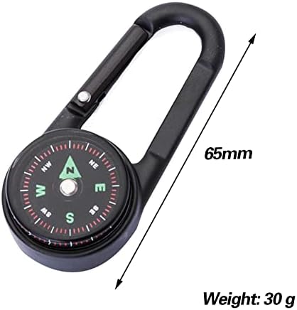 Équipement de navigation en pleine nature "mousqueton 3 en 1 avec boussole: indispensable pour randonnée, camping et sports de plein air"