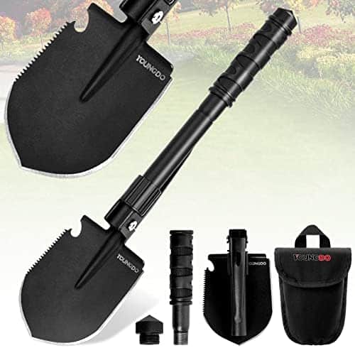 pelle tactique de survie pelle multifonction youngdo 10 en 1, idéale pour camping & jardinage modèle pliant avec 2 poignées