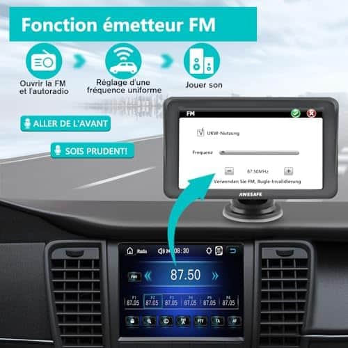 gps de poche pour outdoor "gps 7" pour poids lourds et voiture navigation tactile avec 52 cartes européennes intégrées"