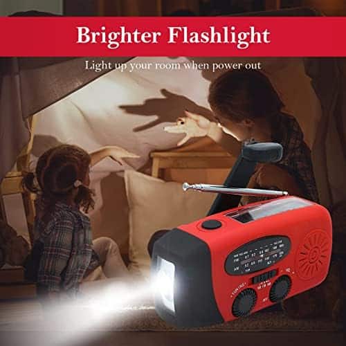 radio solaire de survie "radio solaire d'urgence 2000mah, am/fm/wb, lampe led, manivelle, usb idéale pour l'extérieur"