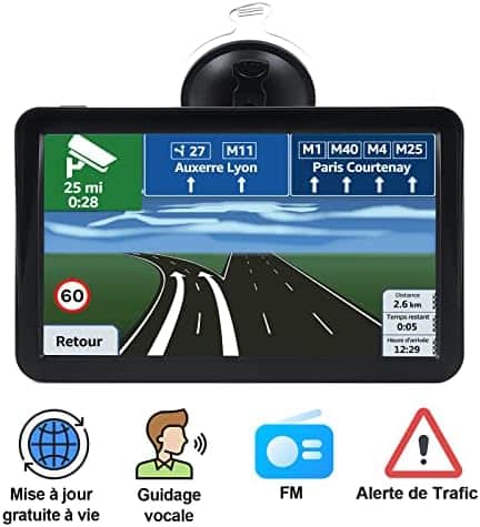 gps de poche pour outdoor "gps ultra performant toutbien 9 pouce pour poids lourds et voitures : navigation européenne & nord américaine mise à jour gratuite"
