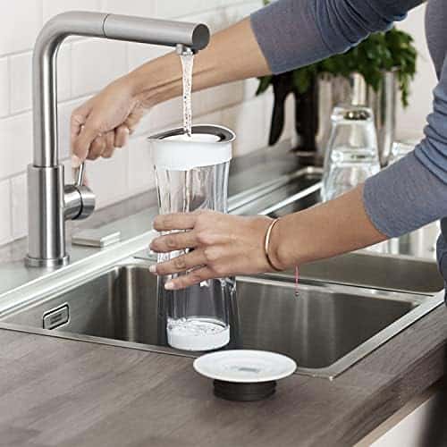 bouteille purificatrice dʼeau "bouteille filtrante brita blanche graphite, anti chlore & plomb, pour eau pure, bpa free + 1 filtre microdisc offert"