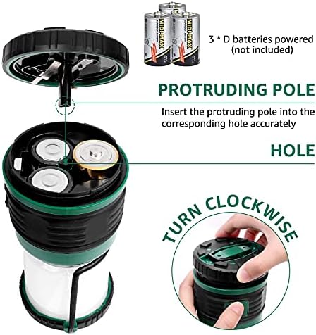 lanterne de camping rechargeable "lanterne led lepro 1500lm: camping, randonnée & pêche puissante, Étanche et luminosité réglable"