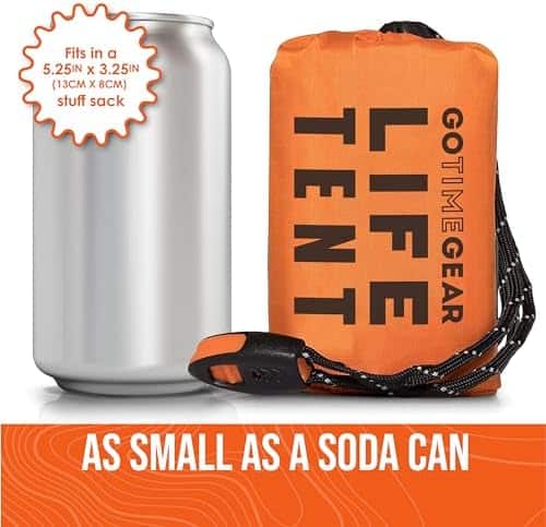 ration de survie "abri de survie urgence tente life gear go time"