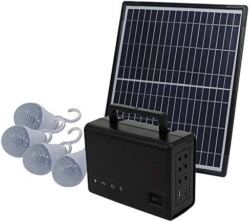 kit dʼéclairage solaire de camp "kit solaire 10w : Éclairage led 4x & panneau 18v parfait pour cuisine intérieure/extérieure"